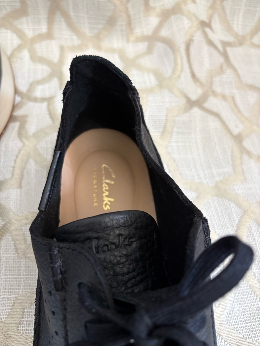 Clarks Black Leather Lace-Up Women's Sneakers - Picture 5 of 7